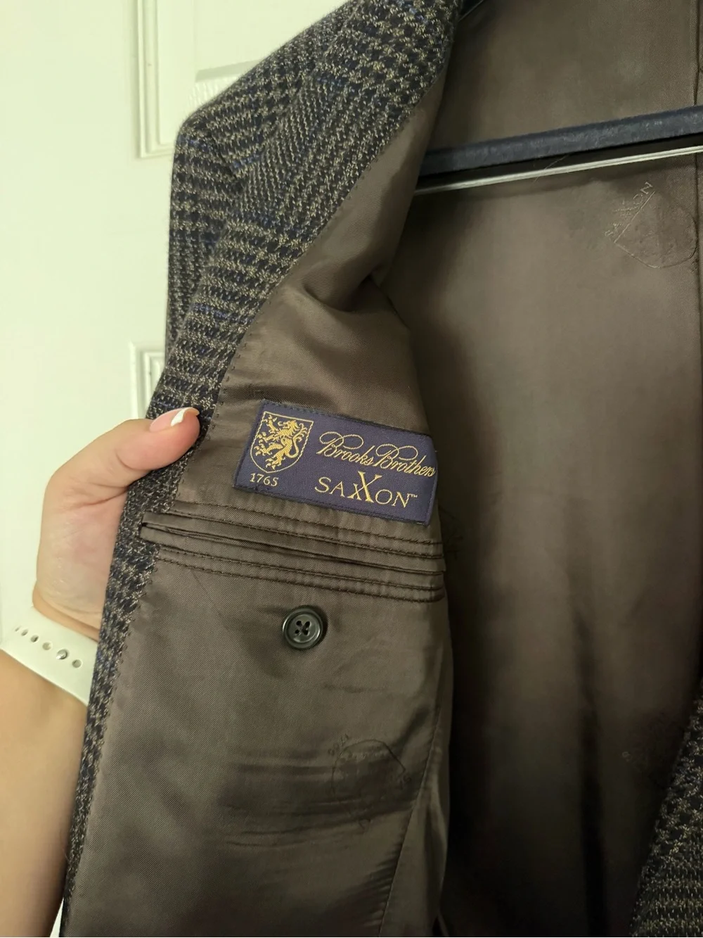Brooks Brothers Men's Milano Glen Plaid Sport Coat - Brown Gray
